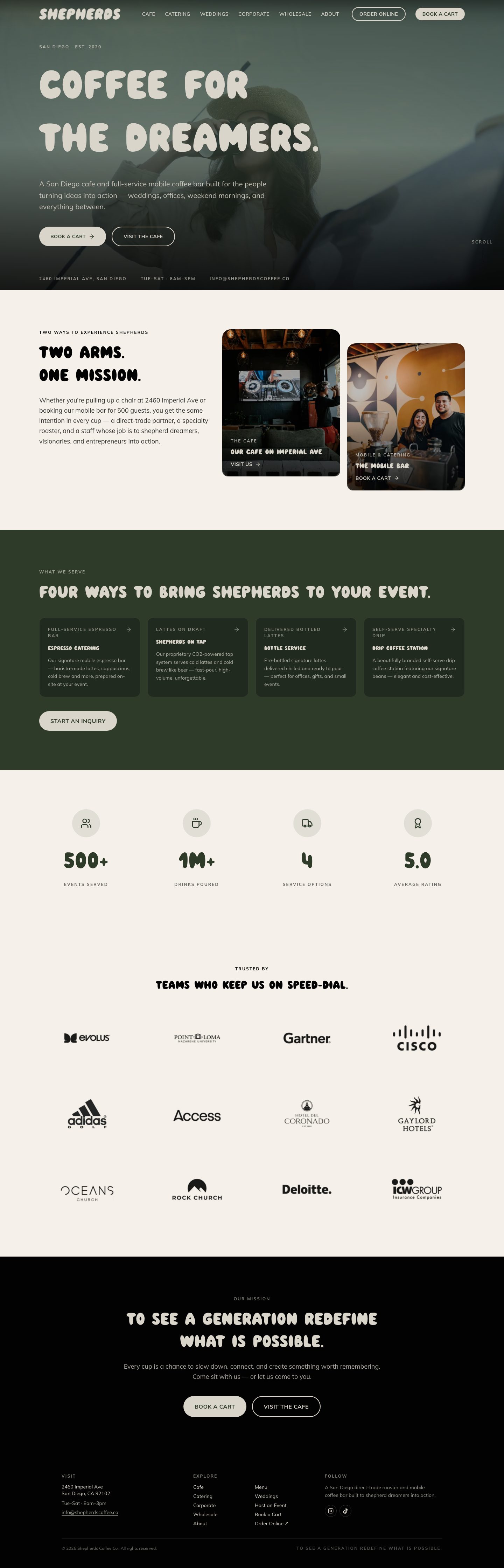 Shepherds Coffee Co. — desktop